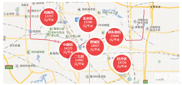 鄭州房價區域圖